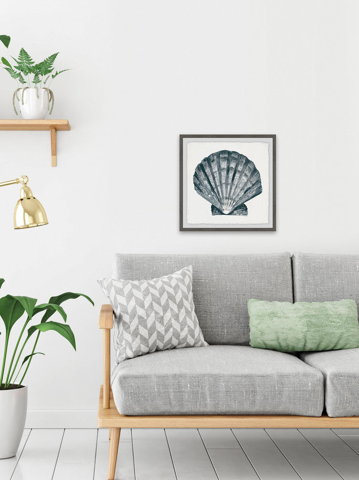 "Arctic Scallop Shell" Framed Painting Print, 18"x18"