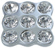 Utopia Alley Gleam 9 Crystal Cabinet Knob, 1.5", Polished Chrome, 5 Pack