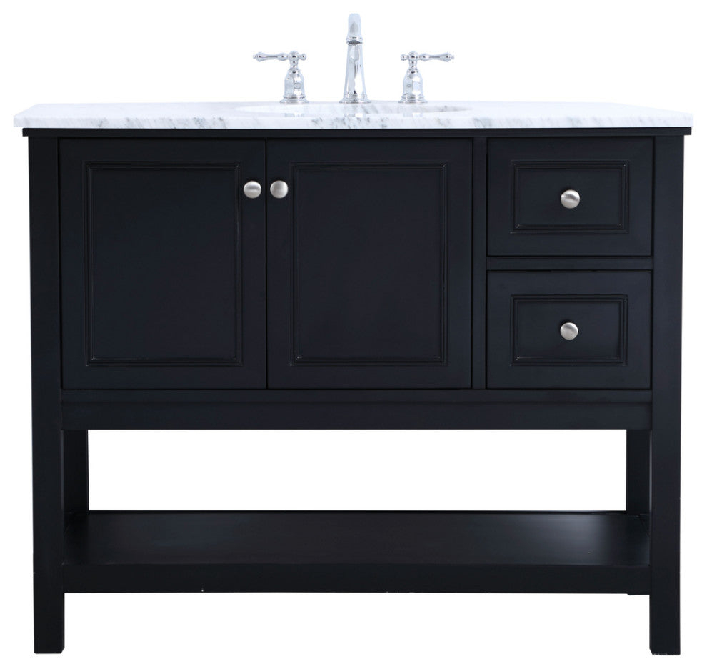 Matilda 42" Single Bathroom Vanity Set, Black