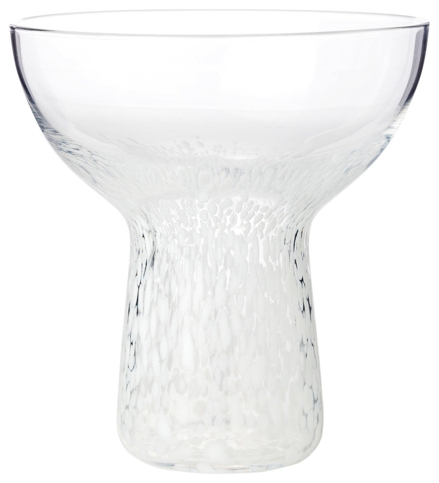 Dottie Clear White Dots Cocktail Glass, Set of 4