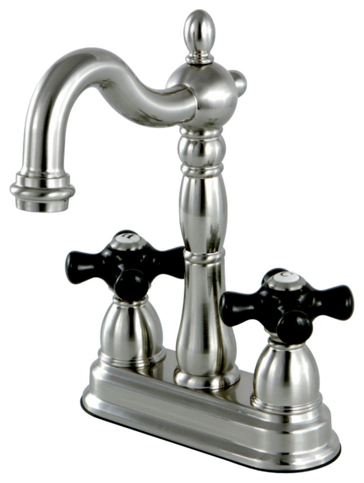 Kingston Brass 4" Centerset Bar Faucet, Brushed Nickel