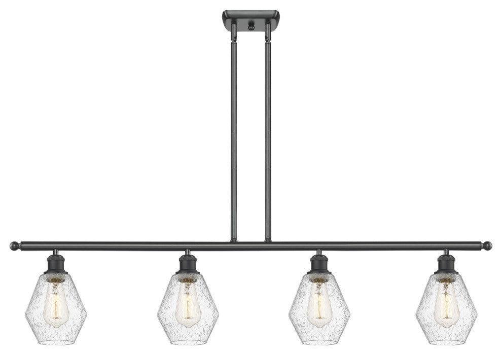 Innovations 516-4I-BK-G654-6-LED 4-Light Island Light, Matte Black