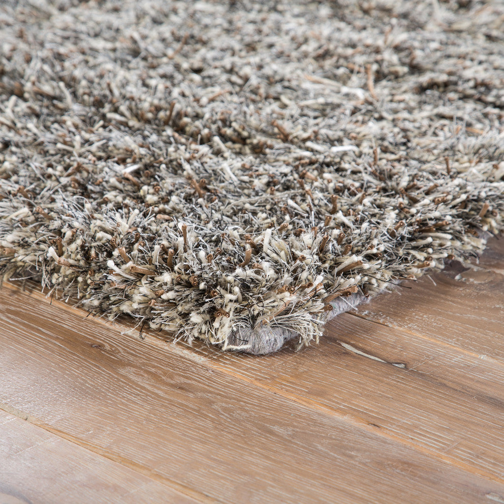 Jaipur Living Nadia Solid Silver/Tan Area Rug, 5'x8'
