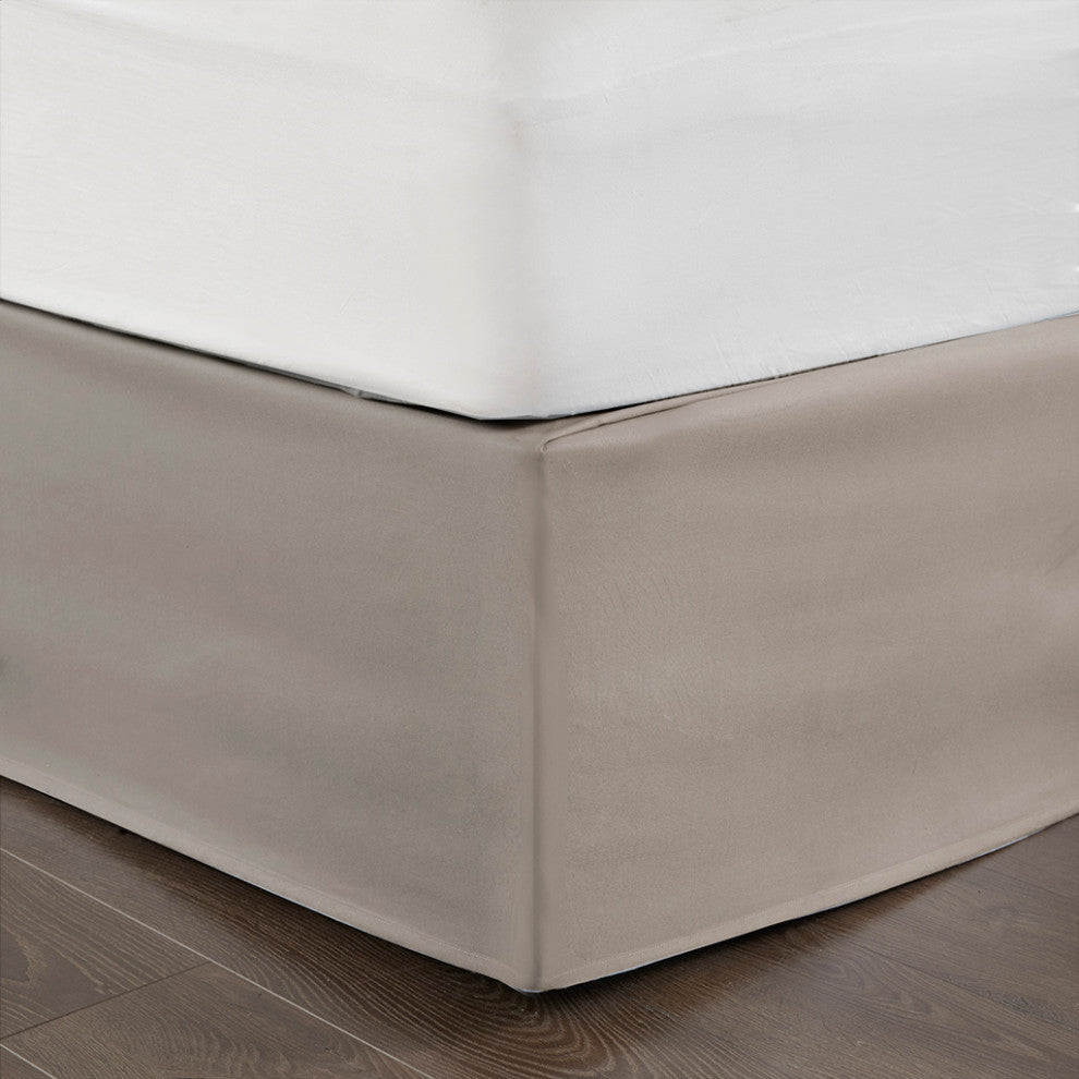Madison Park Simple Fit Wrap Around Adjustable Bedskirt, Khaki