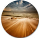 Stormy Sea With Waves Flowing Out, Beach Round Wall Art, 23"