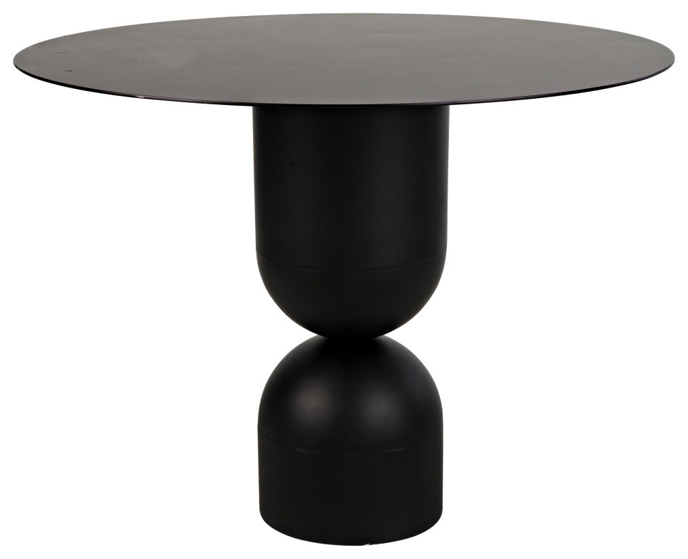 Wanda Dining Table, Black Metal