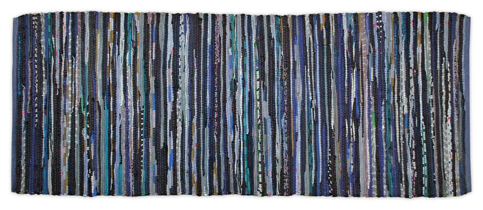 DII Multicolor Nautical Blue Rag Rug 2Ft 3In"x6Ft