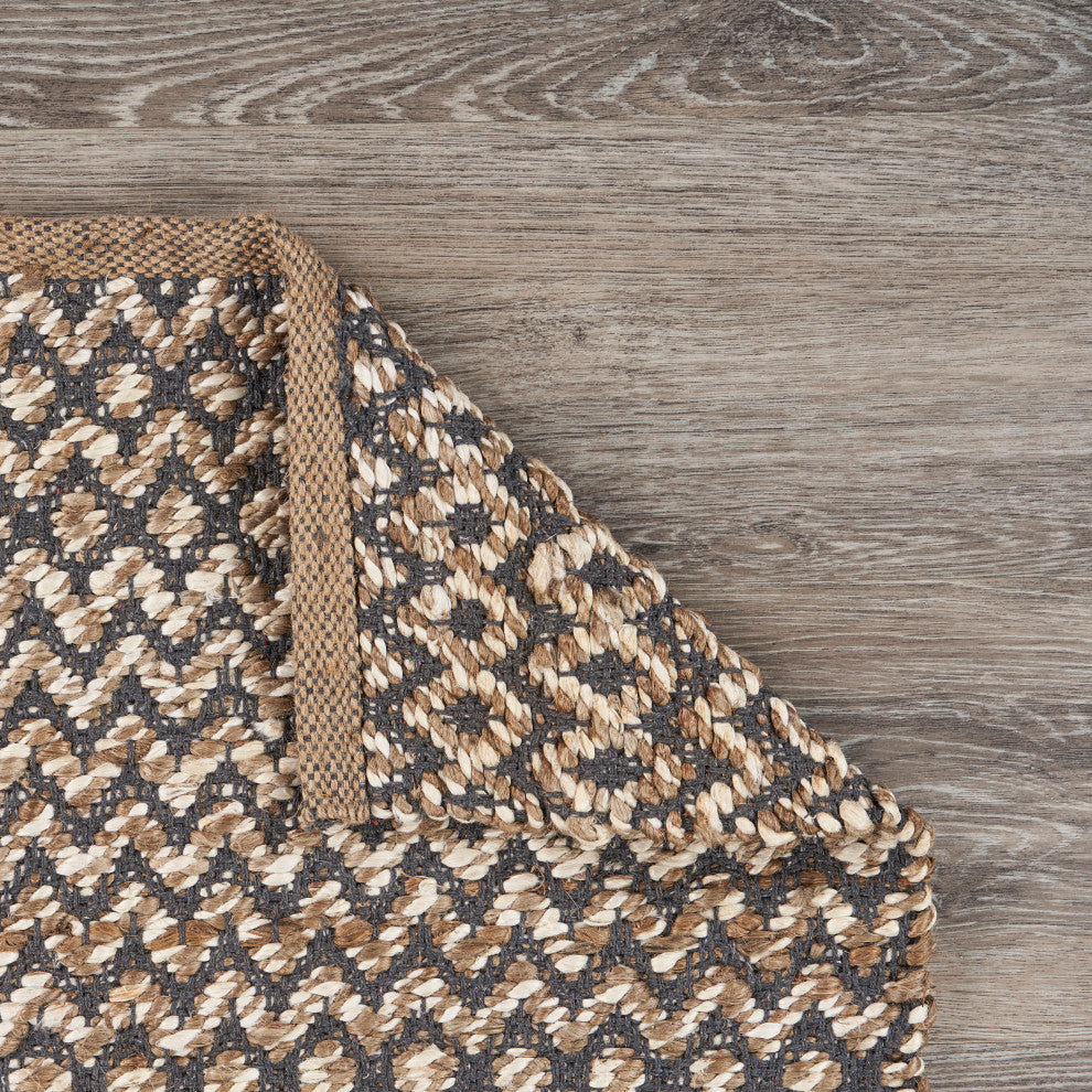 Reversible Deep Gray Chevron Runner