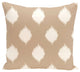 Ikat Dot Geometric Print Pillow, Toffee, 20"x20"
