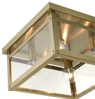 Antique Brass Rustic, Modern Farmhouse, Industrial, Nautical Flush Mount
