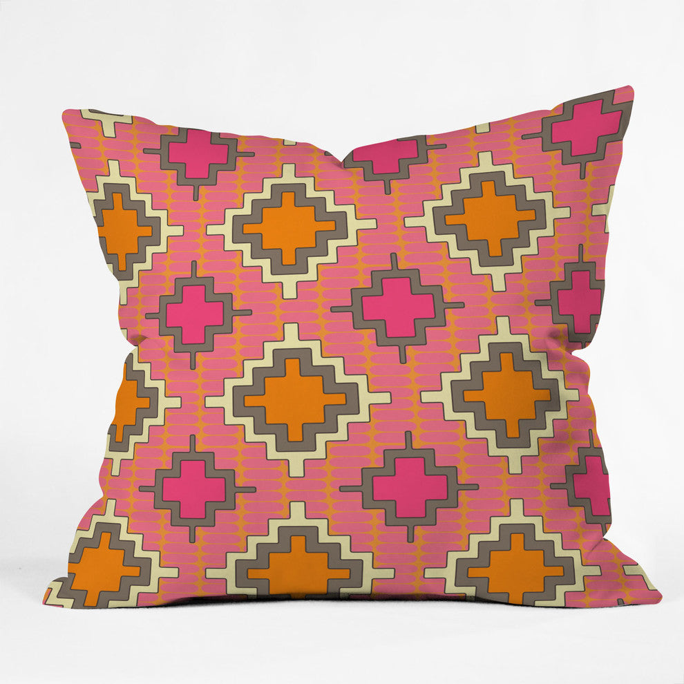 Sharon Turner Tangerine Kilim Outdoor Throw Pillow
