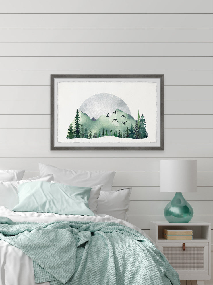 "Serene Forest" Framed Painting Print, 18x12