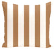 Stitch In Time Stripes Print Pillow, Caramel, 18"x18"