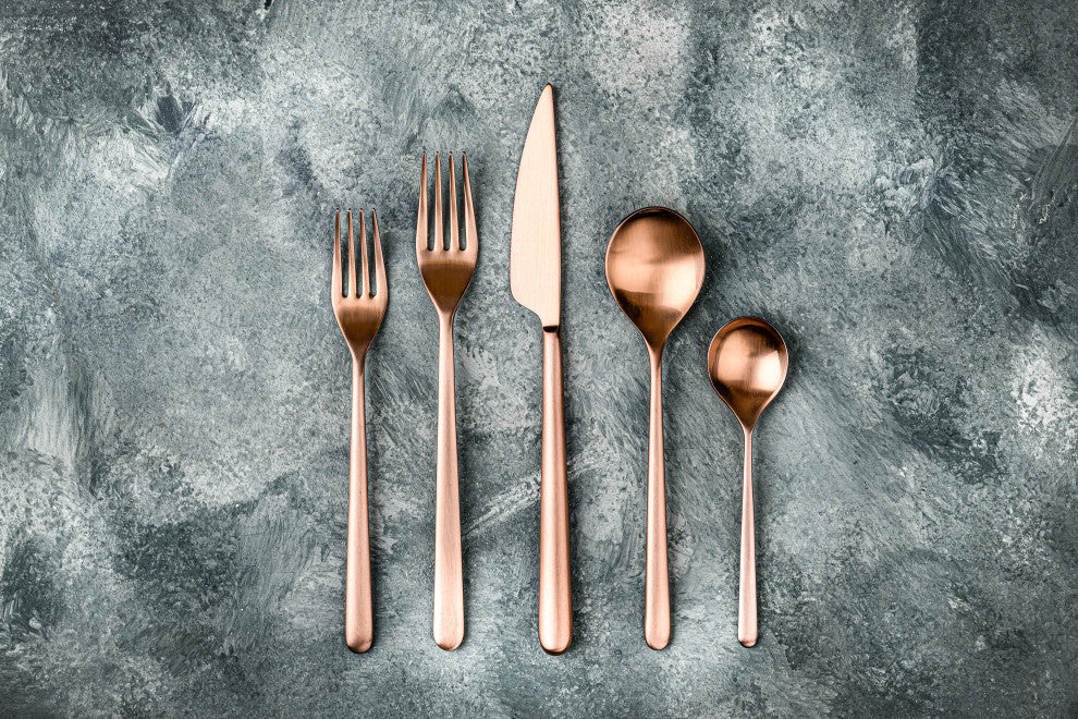 Linea Flatware Set, Ice Bronze, 20 Pcs.
