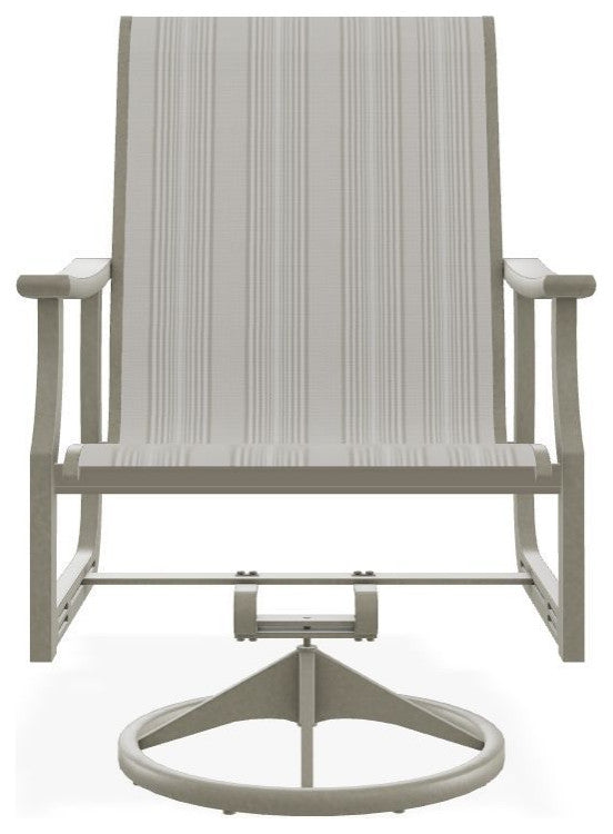 St. Catherine Sling Outdoor Swivel Rocker, Harbor/Storm