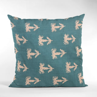 Plutus Blue Growth Motif Luxury Throw Pillow, 12"x20"