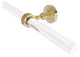 Pacific Grove 2 Arm Guest Towel Holder with Dotted Accents, Unlacquered Brass