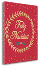 "Feliz Navidad Wreath" By Jo Moulton, Giclee Print on Gallery Wrap Canvas