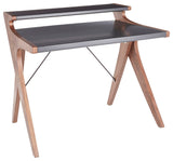 Archer Contemporary Desk, Grey Wood