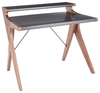Archer Contemporary Desk, Grey Wood