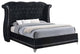 Coaster Barzini Eastern King Contemporary Tufted Velvet Upholstered Bed Black