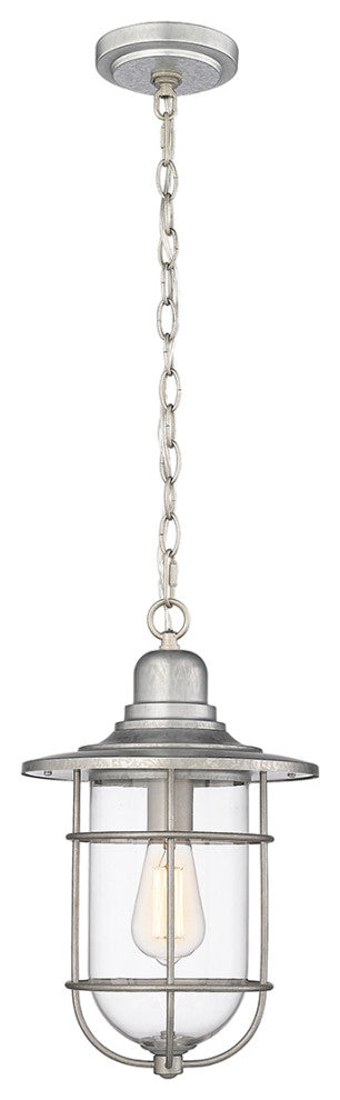 1 Light 10" Galvanized Outdoor