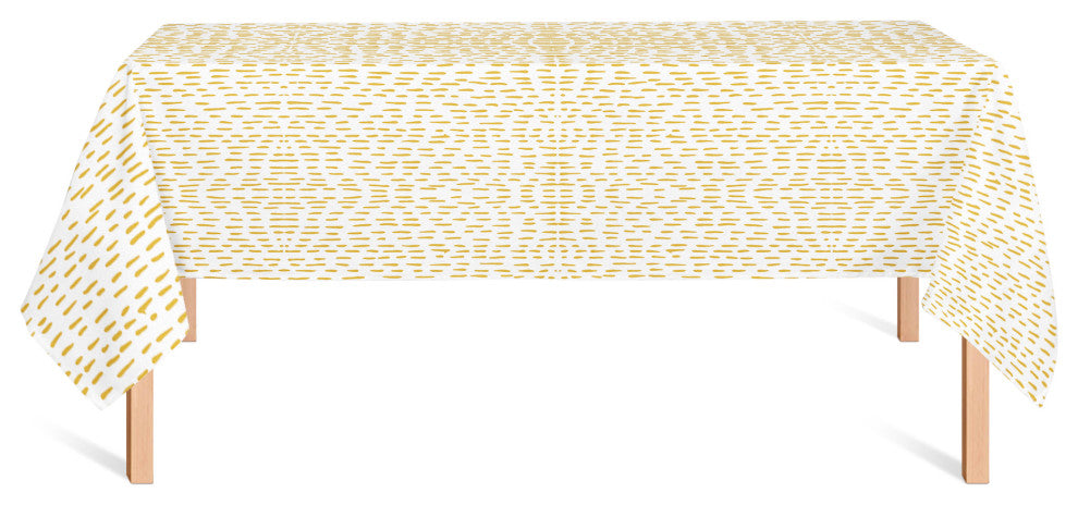 Dashes Yellow 58x102 Tablecloth