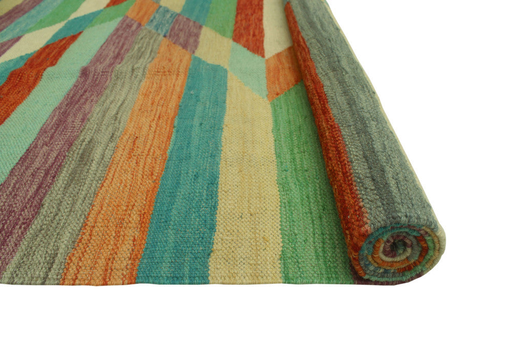 Winchester Kilim Halide Purple/Red Rug, 5'7x7'9