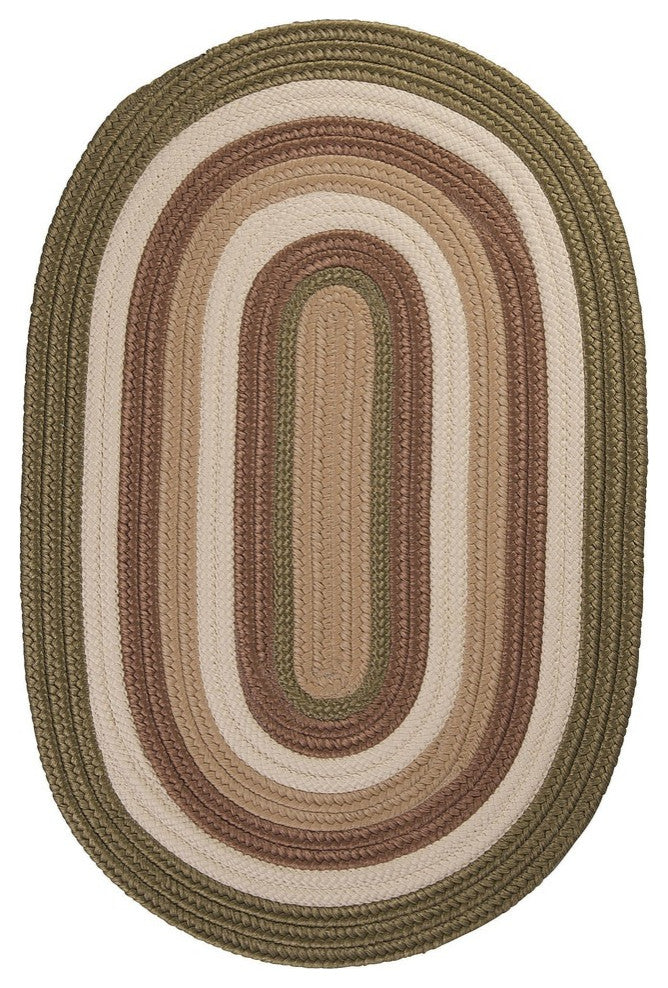 Colonial Mills Brooklyn BN69 Moss Indoor/Outdoor Area Rug, Round 4'x4'