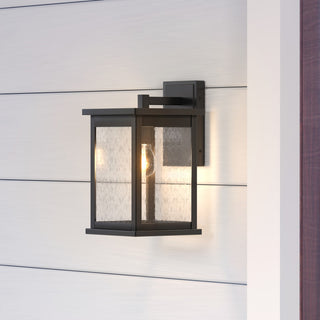 1 Light 7 in. Powder Coat Black Outdoor