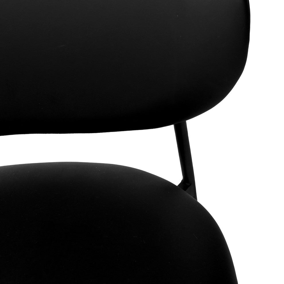 McKenzie Vegan Leather Stackable Dining Chair, Set of 2, Black