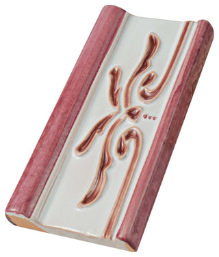 Novecento Cenefa Evoli Ceramic Wall Trim Tile, Burdeos