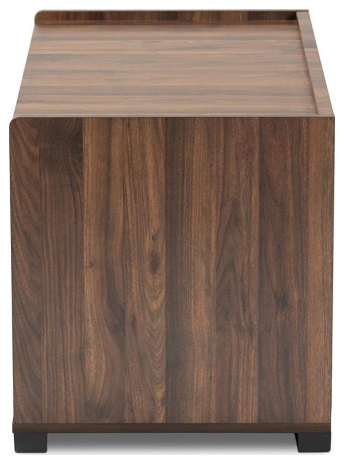 Baxton Studio Claire Walnut Brown Finished Cat Litter Box Cover House
