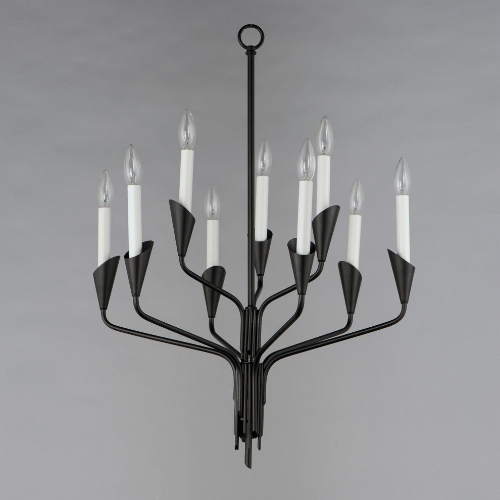 Maxim Lighting Calyx 9-Light Chandelier, Black, 24349BK