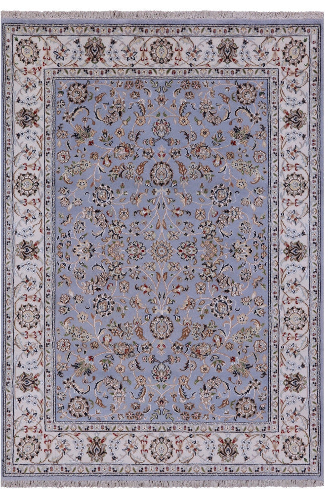 Wool & Silk Persian Nain Handmade Rug 4' 9" X 6' 10" - Q14729