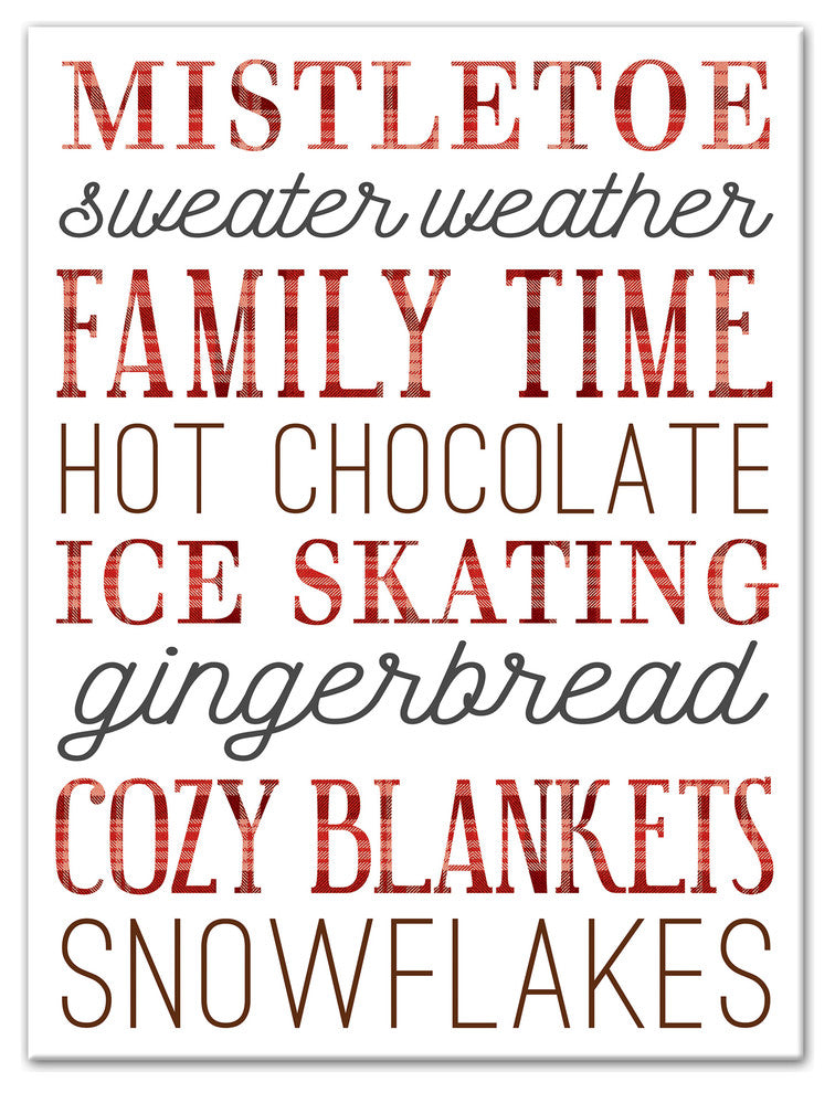 Best Things About Christmas 12x16 Canvas Wall Art