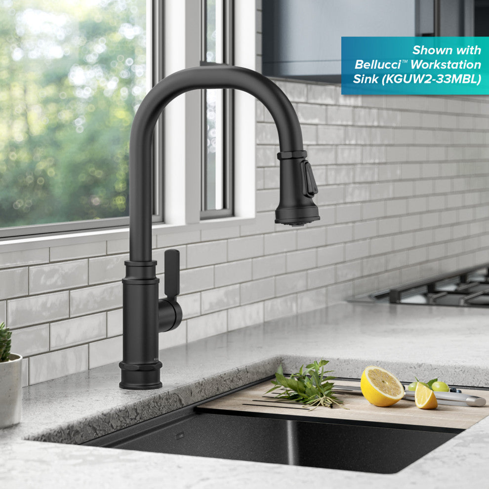 Sellette Pull-Down Kitchen Faucet, Matte Black, Model Kpf-4101mb