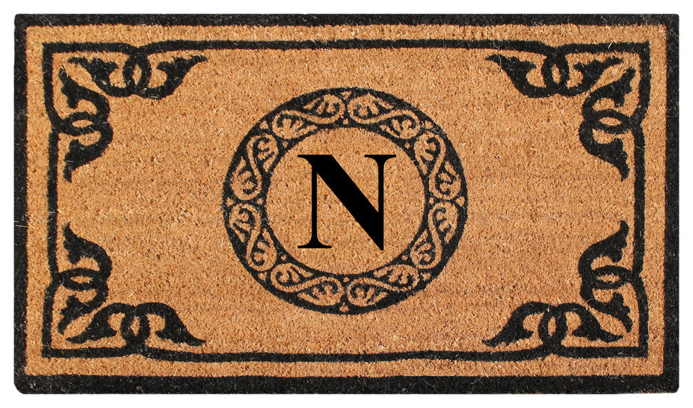 A1HC First Impression Geneva Monogrammed Entry Doormat 24"x39", N