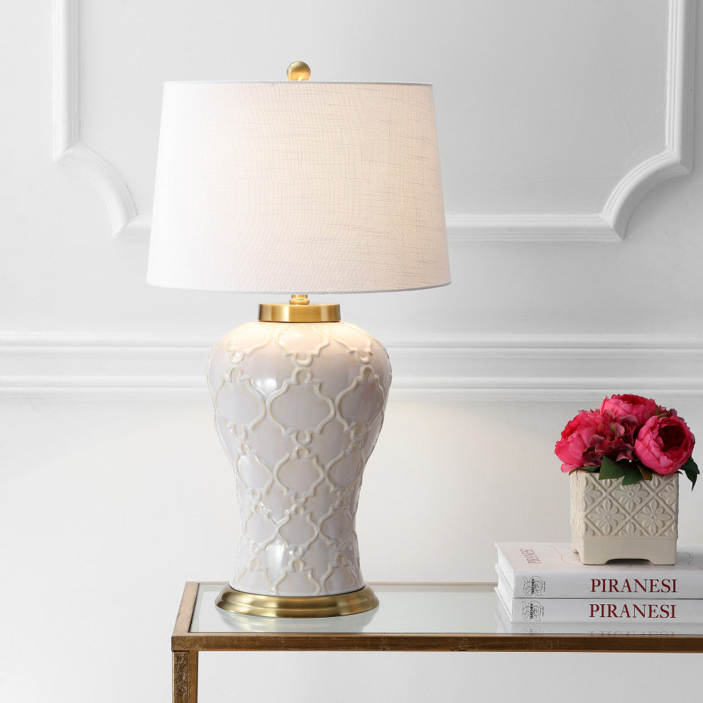 Arthur 29" Ceramic Table Lamp, Cream