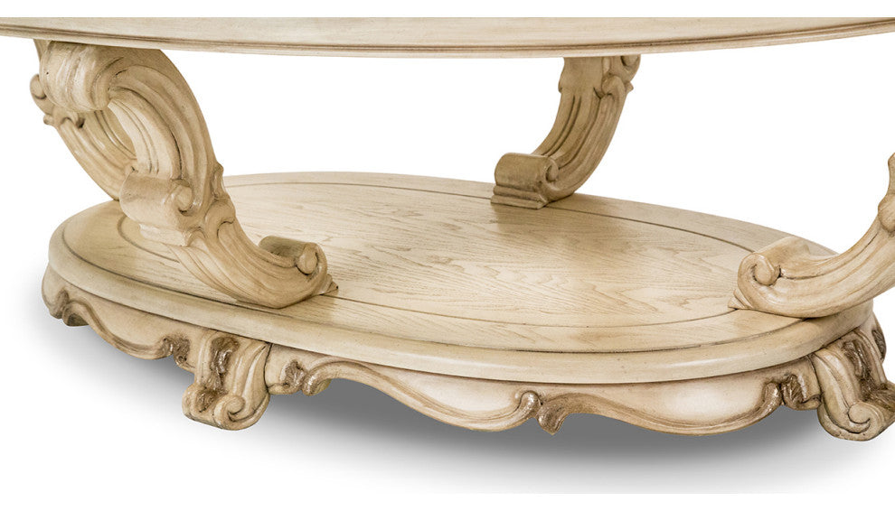 Platine de Royale Oval Cocktail Table - Champagne