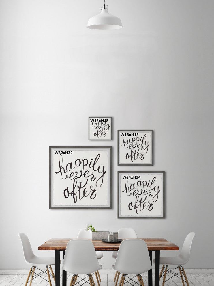 "Happily Ever After III" Framed Painting Print, 12x12