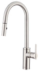 Parma Cafe Pull-Down Kitchen Faucet w/ SnapBack Retraction, Stainless Steel