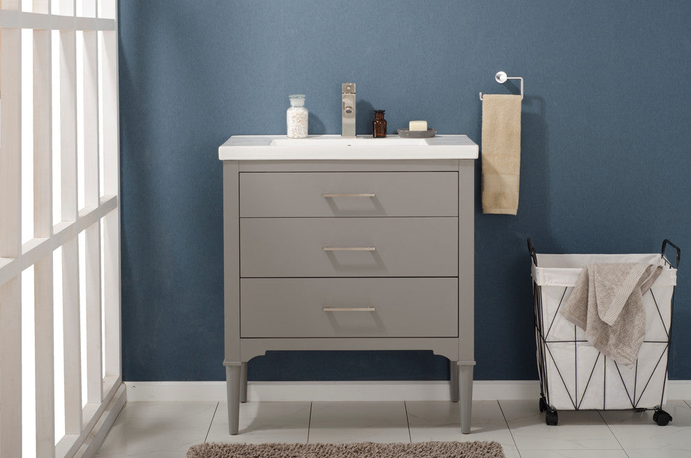 Mason 30" Single Sink Vanity, Gray