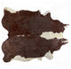 6' X 7' Brown and White Natural Cowhide Area Rug