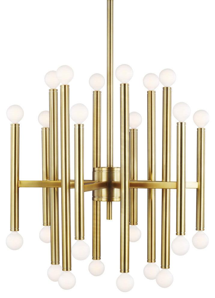 Beckham Modern Medium Chandelier, Burnished Brass