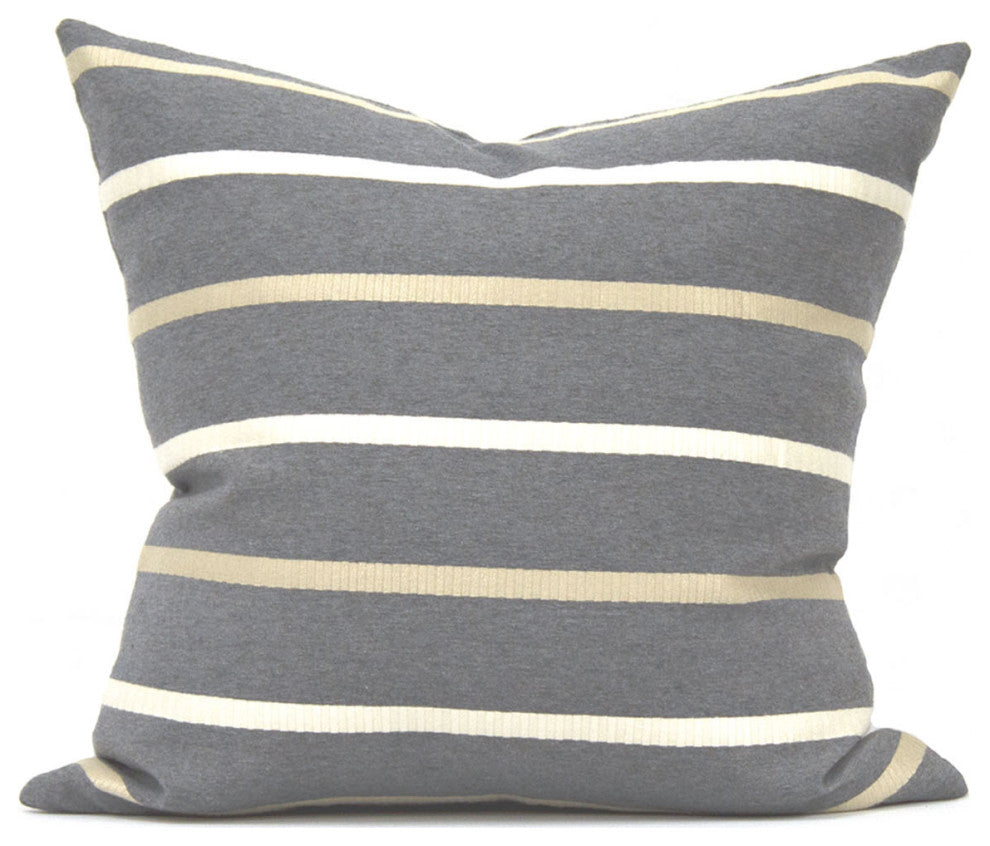 Mica Stripe Cushion Cover, 20" X 20"