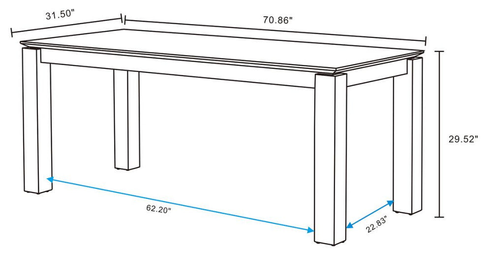 Manhattan Comfort 7-Piece Hamlet and Rockaway Dining