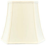 Royal Designs Square Cut Corner Bell Lamp Shade, Eggshell, 7.5"x12"x10.25", Set