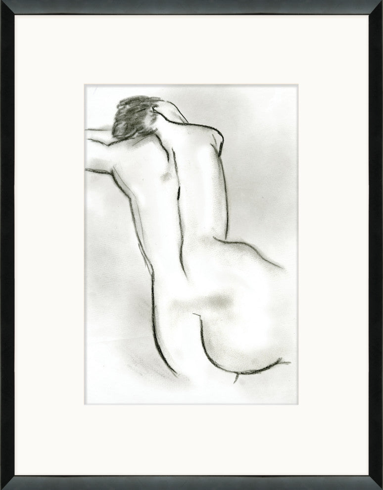 Nude In Charcoal Iii, Giclee Reproduction Artwork