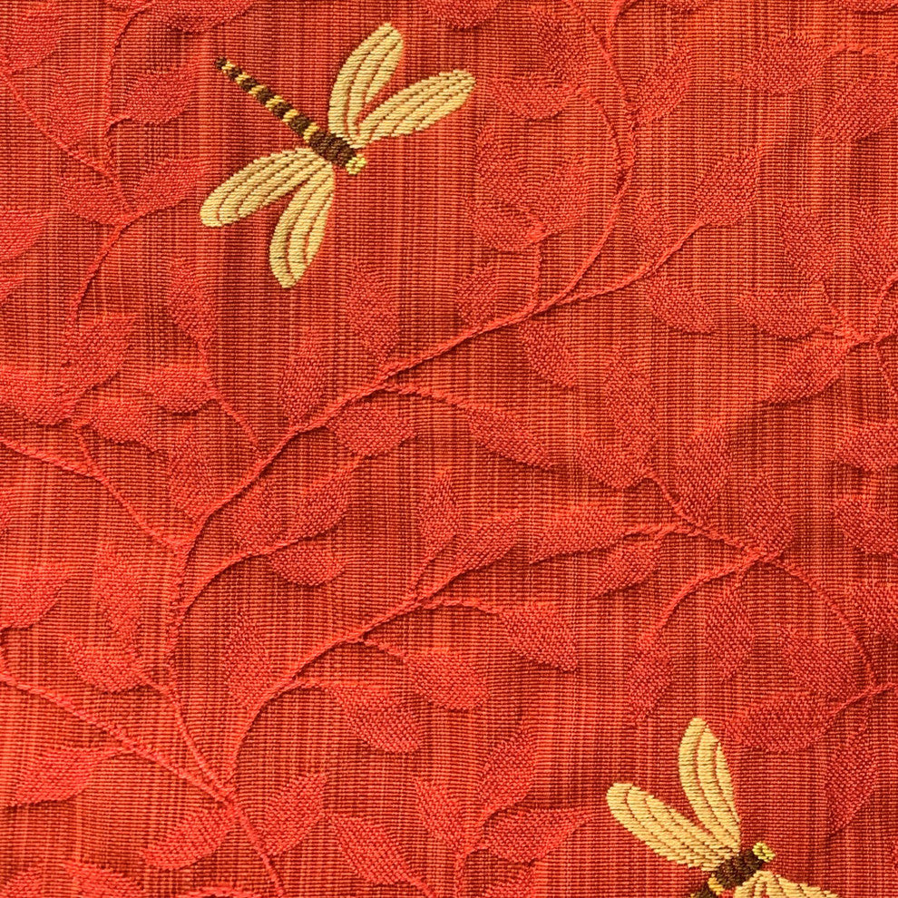 Plutus Firefly Red Animal Motif Luxury Throw Pillow, 20"x26" Standard